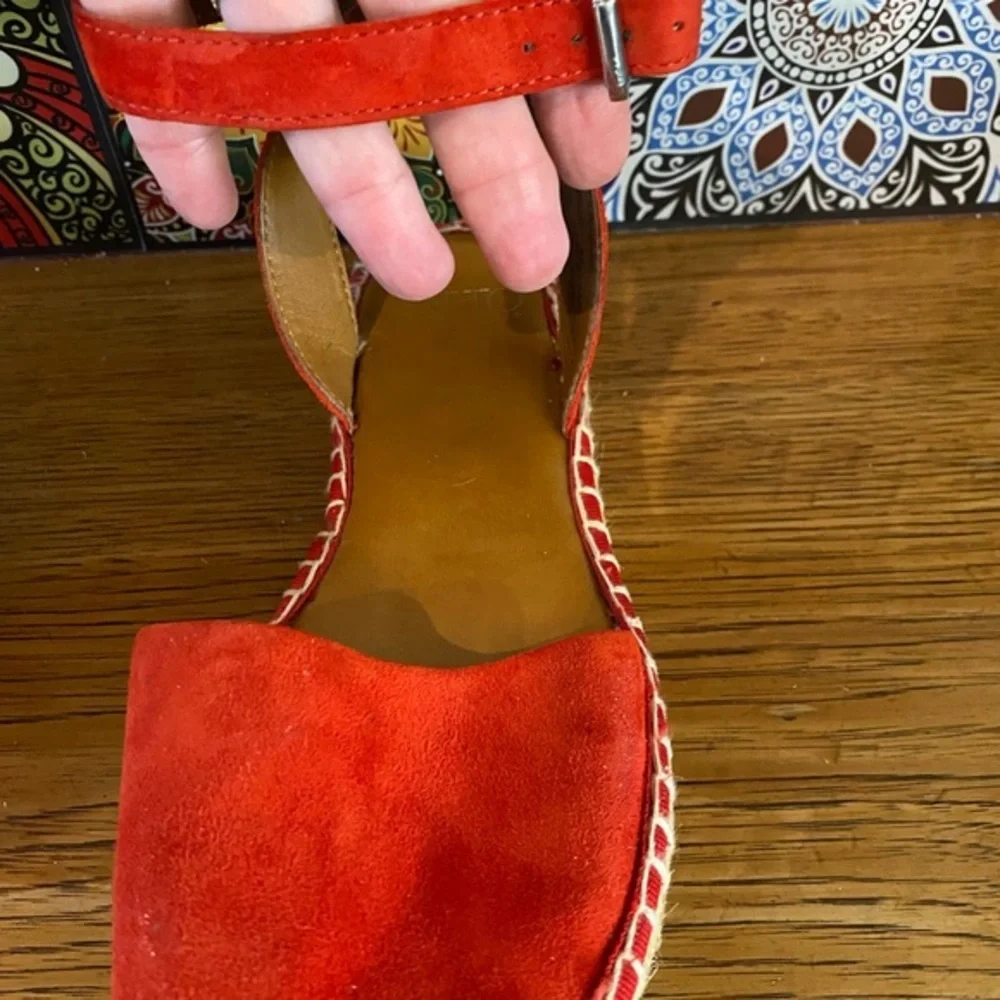 SARTO from NORDSTROM red espadrille platforms❣️EUC